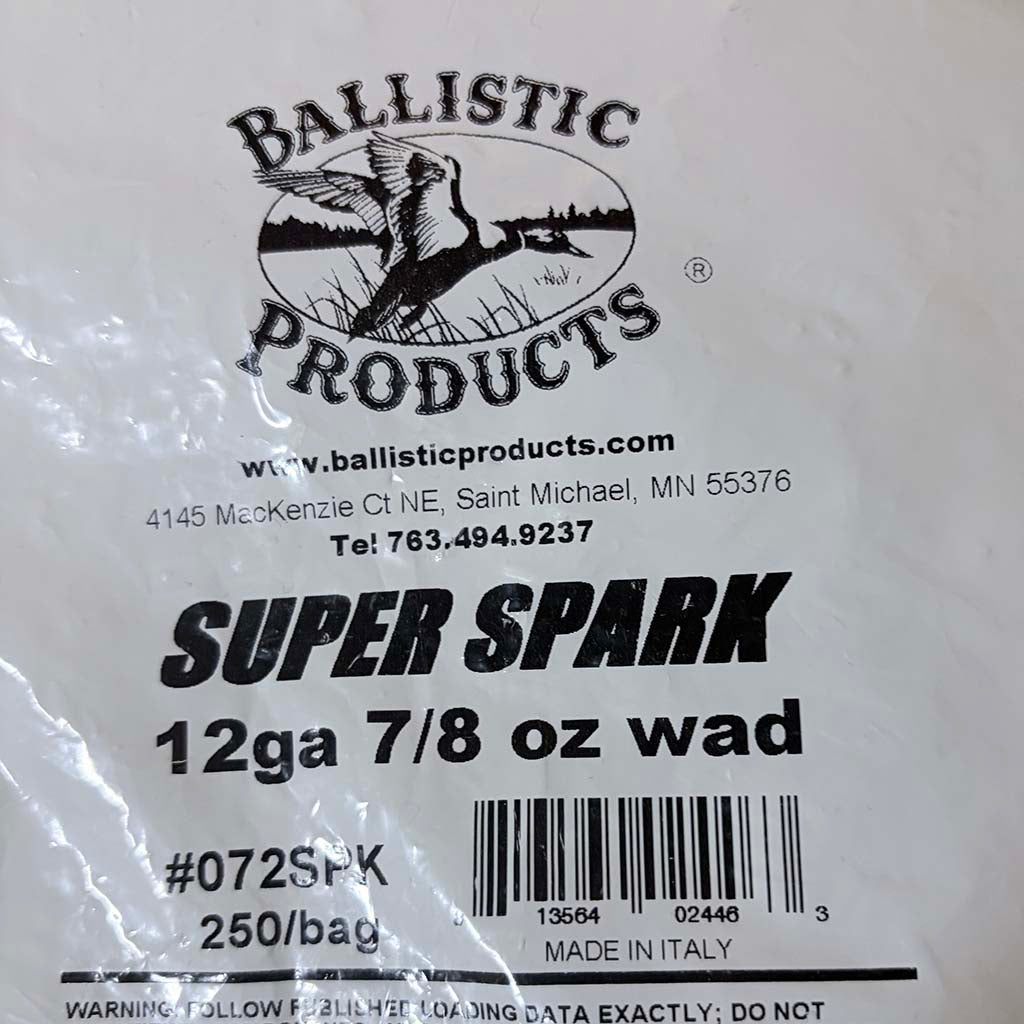 12ゲージ ワッズ  Super Spark 12ga Wad (約250個入)